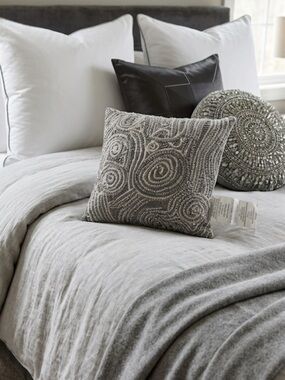 Donna Karan pillow Neutral Gray and White Bedding Set